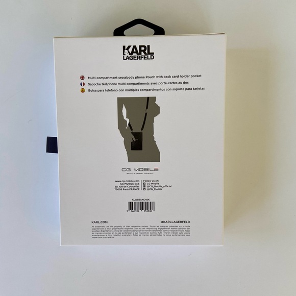 Karl Lagerfeld Crossbody Bag, Universal Phone Pouch Crossbody Bag, Card Case - Picture 2 of 5